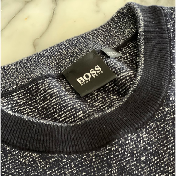 Hugo Boss Navy Blue Crewneck Sweater - Picture 3 of 5